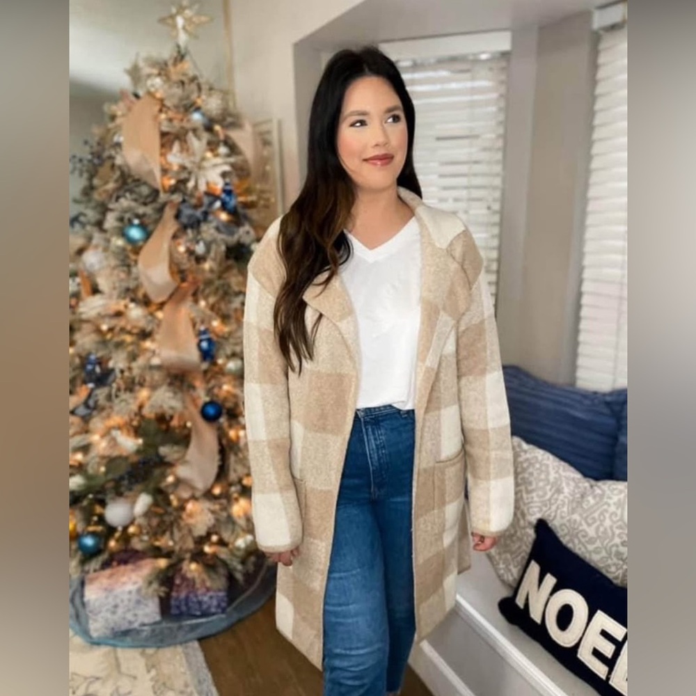 NWT! Cozy Plaid Long Sweater Cardigan
